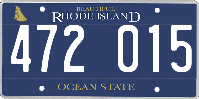 RI license plate 472015