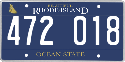 RI license plate 472018