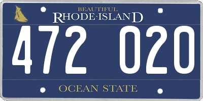 RI license plate 472020