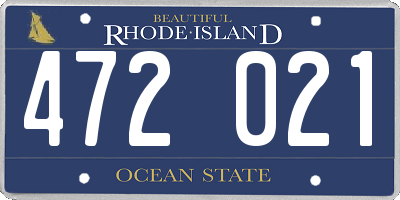 RI license plate 472021