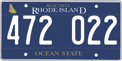 RI license plate 472022