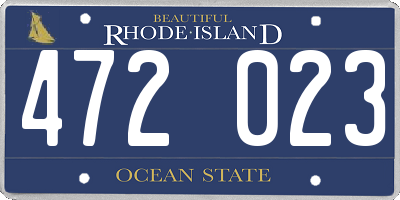 RI license plate 472023