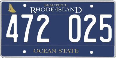 RI license plate 472025