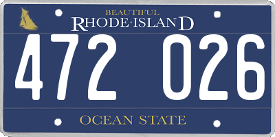 RI license plate 472026