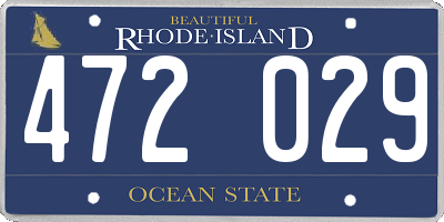 RI license plate 472029