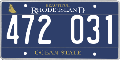 RI license plate 472031
