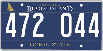 RI license plate 472044