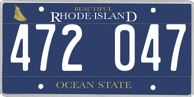RI license plate 472047