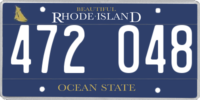 RI license plate 472048