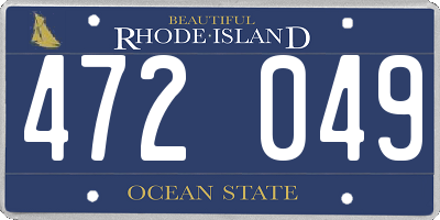 RI license plate 472049