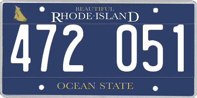 RI license plate 472051