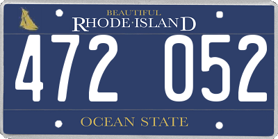 RI license plate 472052