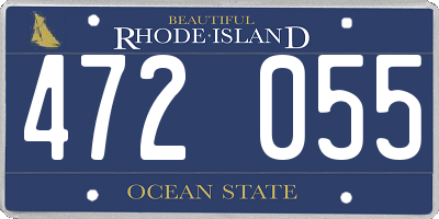 RI license plate 472055