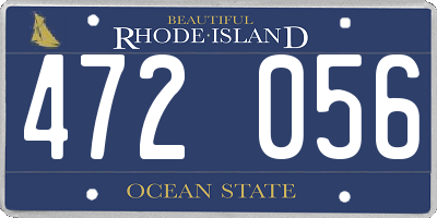 RI license plate 472056