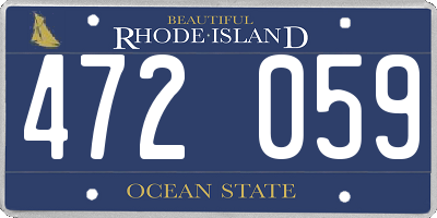 RI license plate 472059
