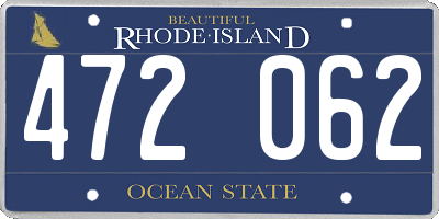 RI license plate 472062