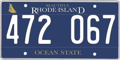 RI license plate 472067