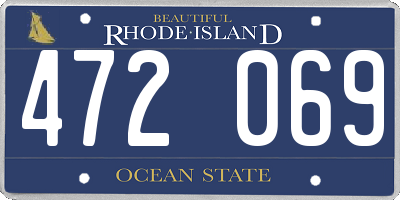 RI license plate 472069