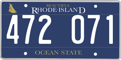 RI license plate 472071