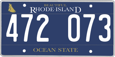 RI license plate 472073