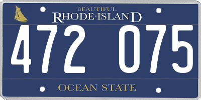 RI license plate 472075
