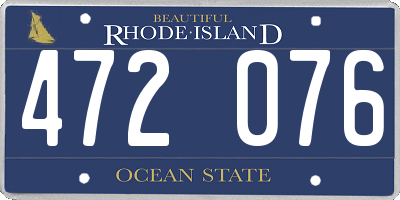 RI license plate 472076