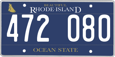 RI license plate 472080