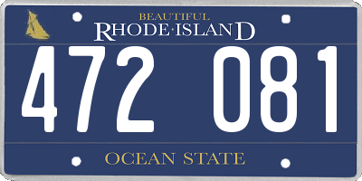 RI license plate 472081