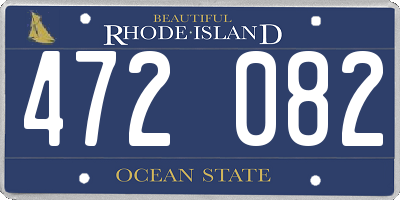 RI license plate 472082