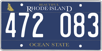 RI license plate 472083