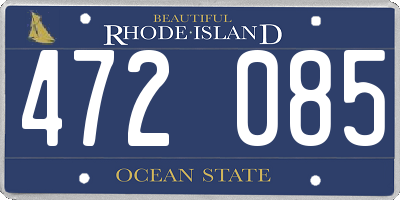 RI license plate 472085