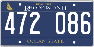 RI license plate 472086