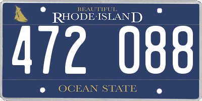 RI license plate 472088
