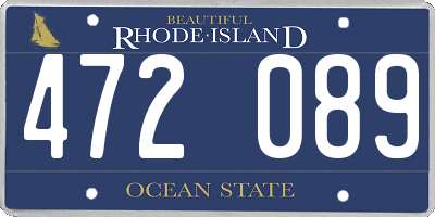 RI license plate 472089