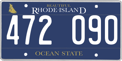 RI license plate 472090