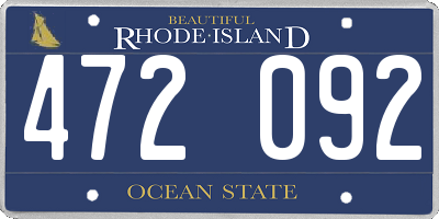 RI license plate 472092