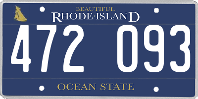 RI license plate 472093