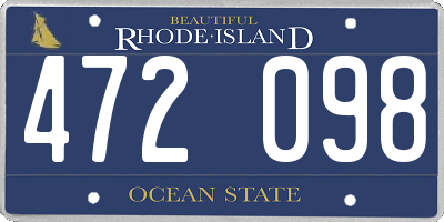 RI license plate 472098