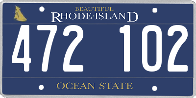 RI license plate 472102