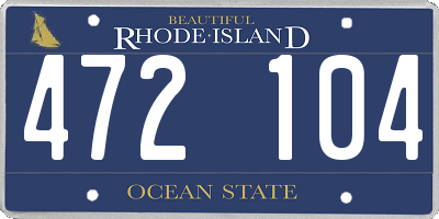 RI license plate 472104