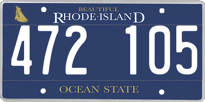 RI license plate 472105