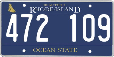 RI license plate 472109