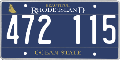 RI license plate 472115