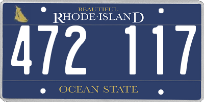 RI license plate 472117
