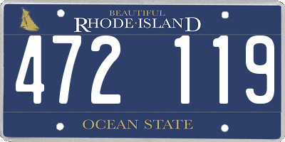RI license plate 472119