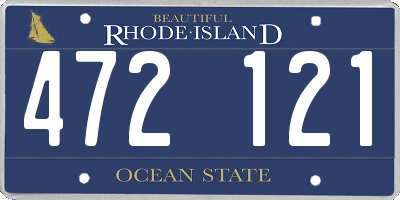 RI license plate 472121