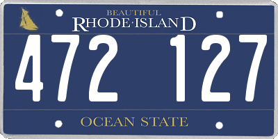 RI license plate 472127