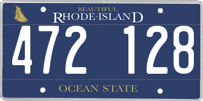 RI license plate 472128