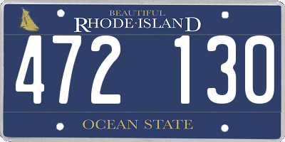 RI license plate 472130