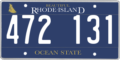 RI license plate 472131